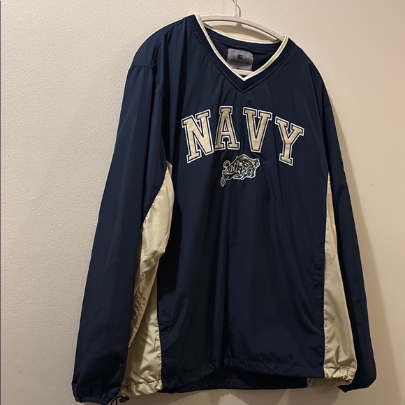 United States Navy Blue and gold Pullover Jacket - windbreaker - XL - Picture 1 of 8